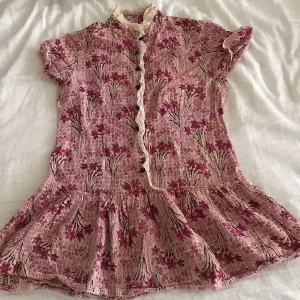 Vintage Free People Cherry Blossom Tunic Top